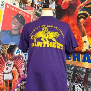 Vintage 90s Prairie View A&M University Panthers Army ROTC T‎ Shirt Sz Large